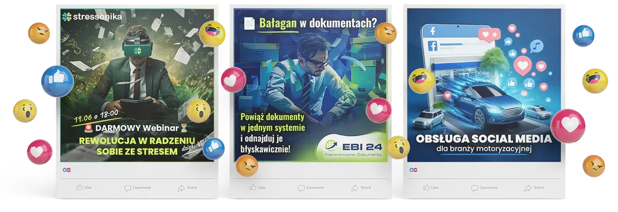 przykłady reklam na facebooku - portfolio